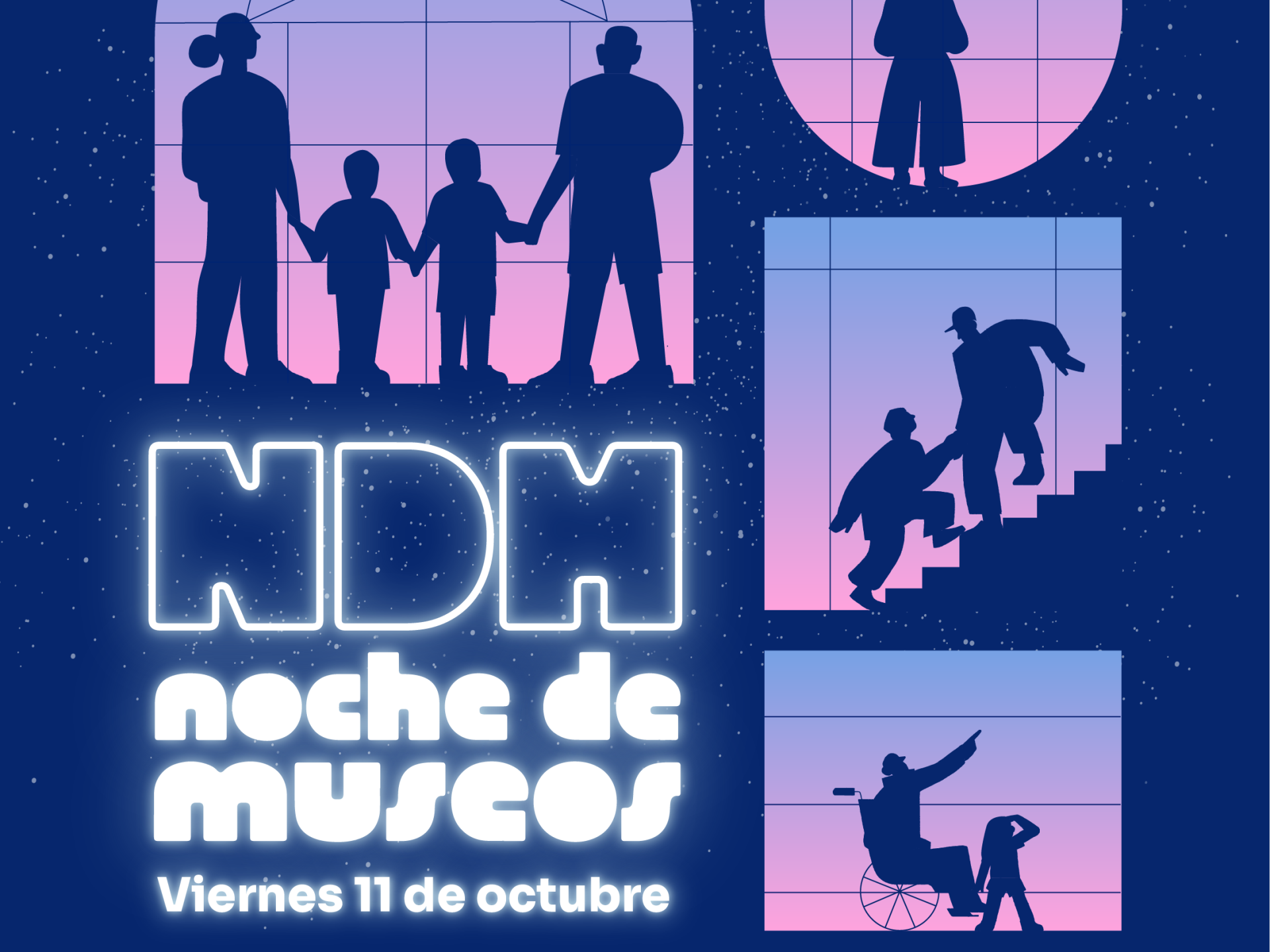 Afiche noche de museos