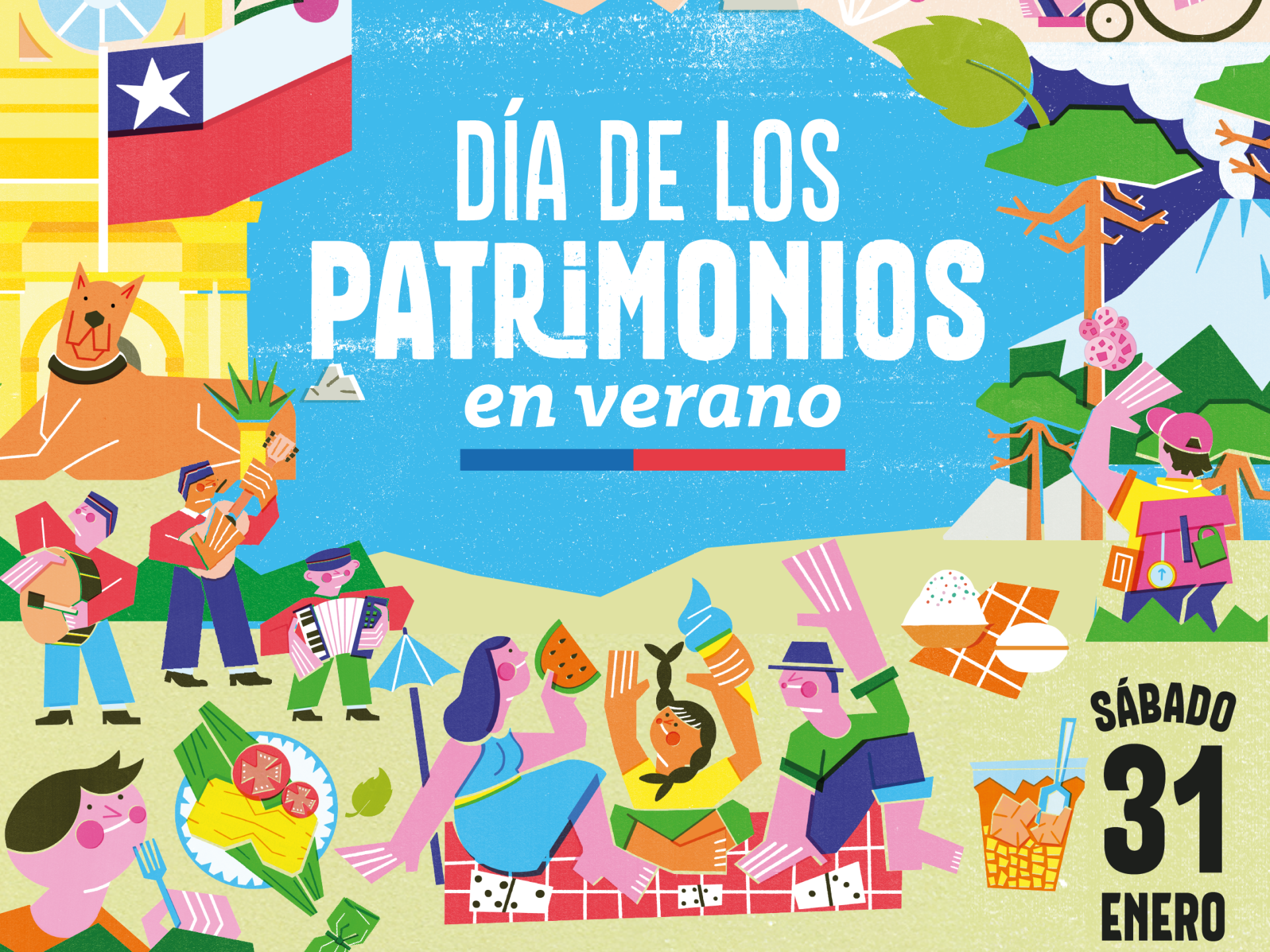 afiche día de los patrimonios en verano 2026