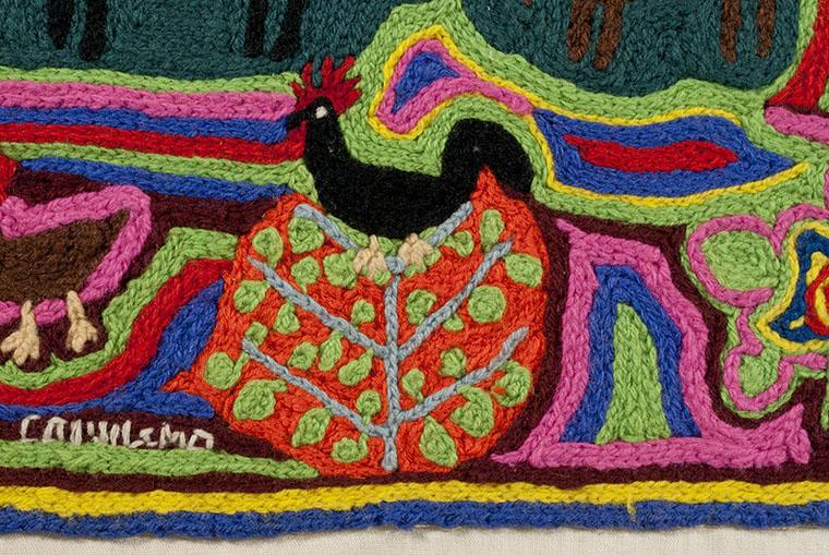 María Riquelme, detalle gallo María Riquelme, detalle gallo